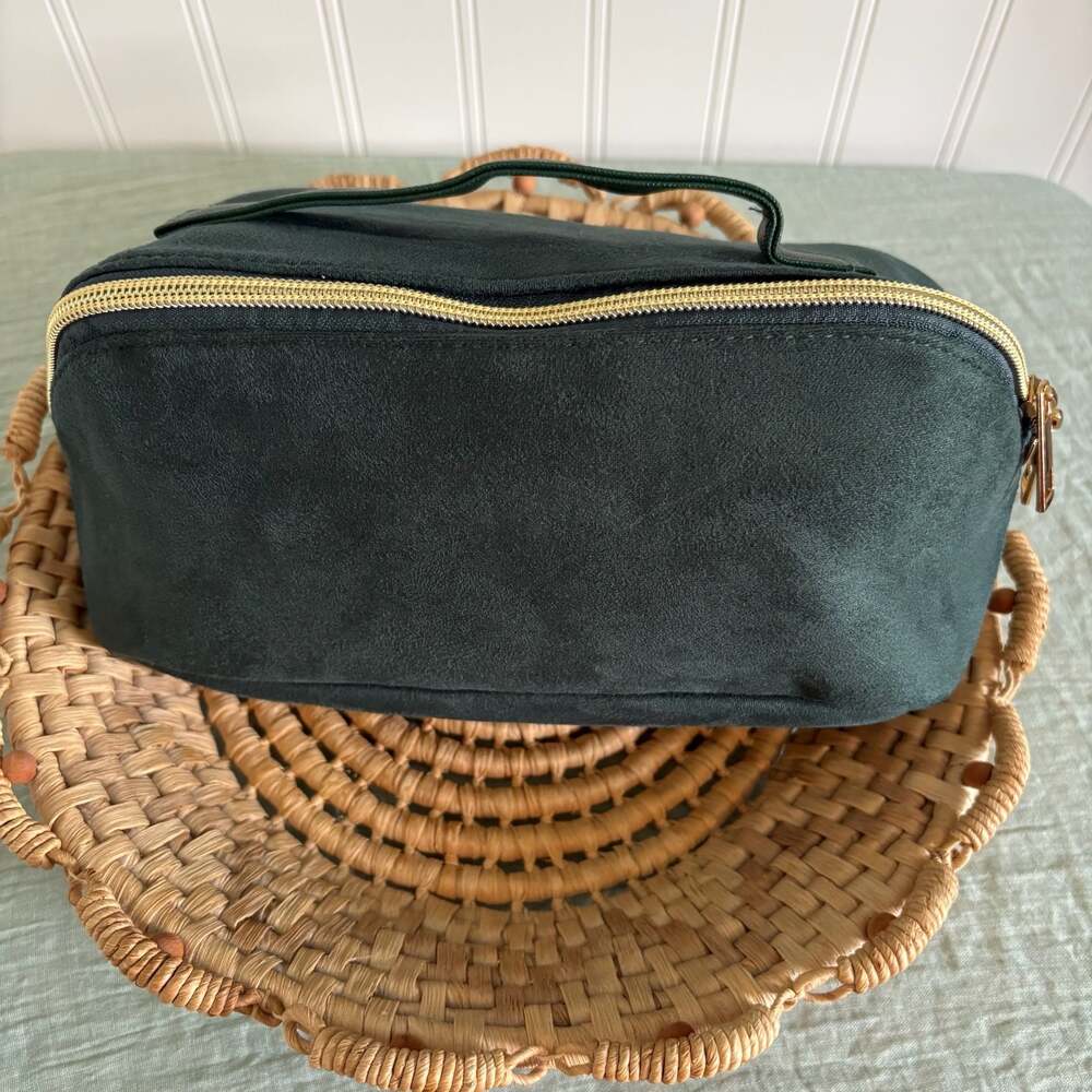 Green makeup pouch large size New